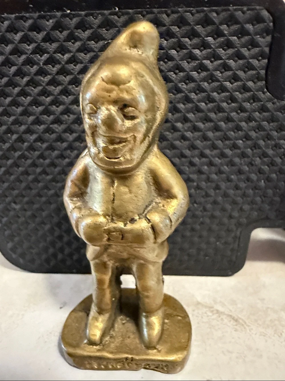 Vintage miniature solid brass figurine of a leprechaun Home Accents